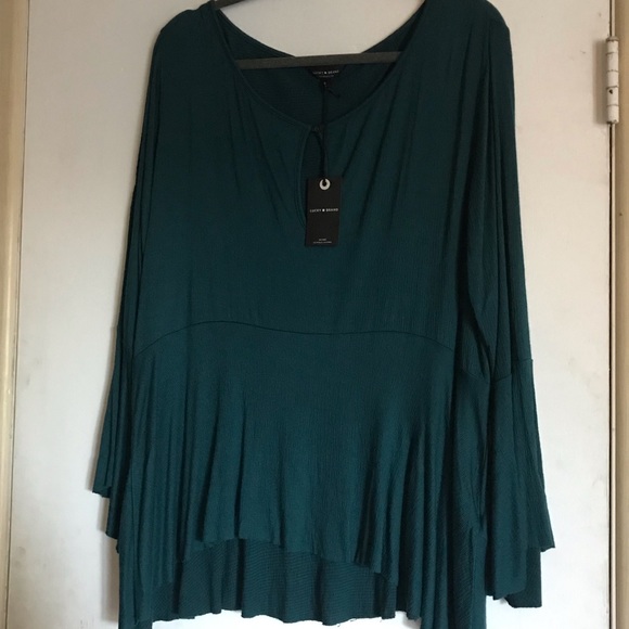 Lucky Brand Tops - NEW Lucky Brand peasant blouse w/ bell sleeves  XL